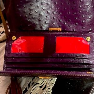 Rooney and boorke dark purple checkbook, holder wallet